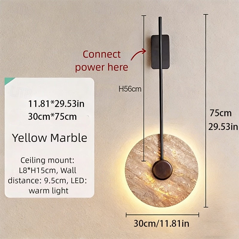 Kinkiety do sypialni, montowane przy łóżku, lampa z kamiennym kloszem, industrialne, podłączane na stałe do sypialni, salonu i hotelu, 110-240 V 2026 - $268.79 –P10