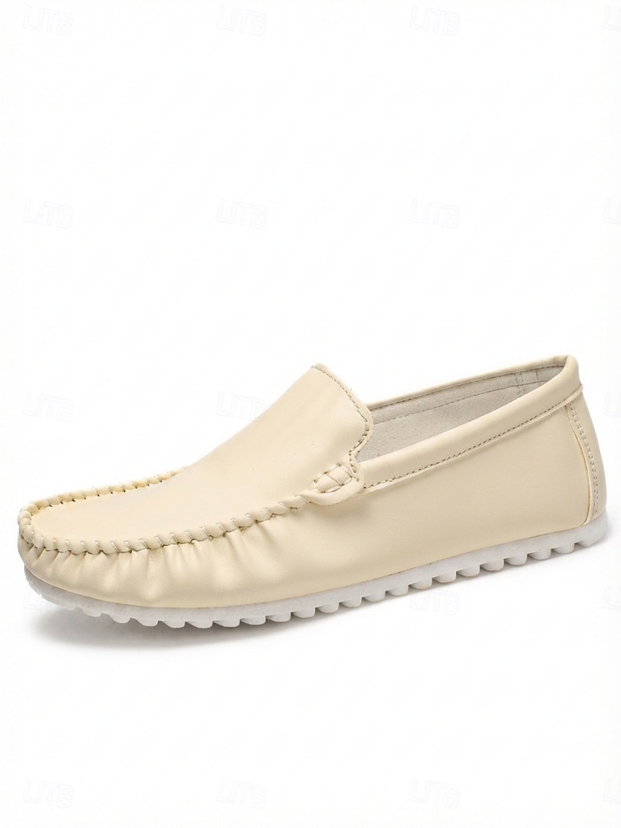 Mocassins masculinos brancos, leves e confortáveis, para caminhadas, calçado casual elegante e macio, ideal para noites em resorts, jantares de férias, cruzeiros, momentos de lazer na praia e férias descontraídas. de 2026 por $42.99 –P6