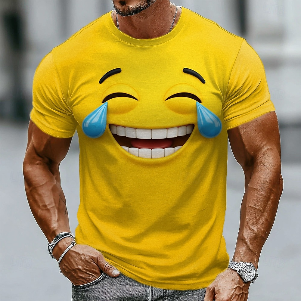 Per uomo Emote divertenti Maglietta Manica Corta maglietta Stampa 3D Girocollo Camicia Moda Esagerato Casuale Quotidiano Streetwear Blu Giallo Rosso Estate Primavera Abbigliamento S M L XL 2XL 3XL del 2026 a $18.99 –P1