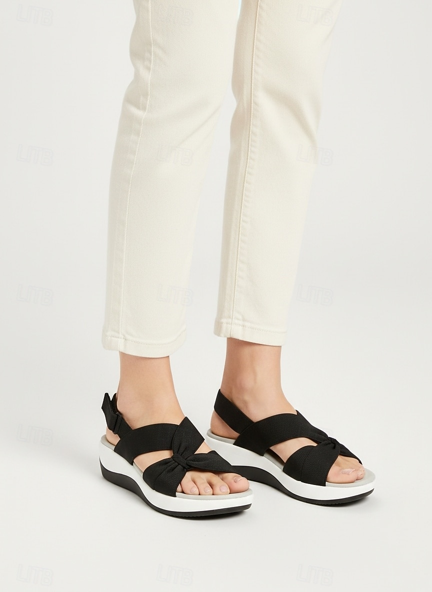 sandali da donna con cinturino posteriore annodato grigio – sandali da passeggio leggeri con plateau ammortizzato, cinturino regolabile e supporto dell'arco plantare del 2026 a $24.99 –P2