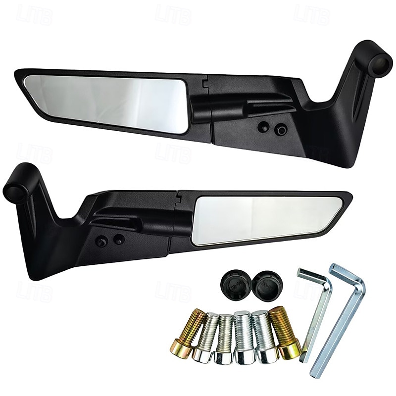 Dragonfly Moto Motorcycle Rearview Mirrors for Kawasaki ER6N ER6F ER-6N, Adjustable Rotating Wind Wing Side Mirror, Aerodynamic Stealth Winglet Mirrors for Sport Bike, Aluminum Alloy, 1 Pair 2026 - $20.99 –P3