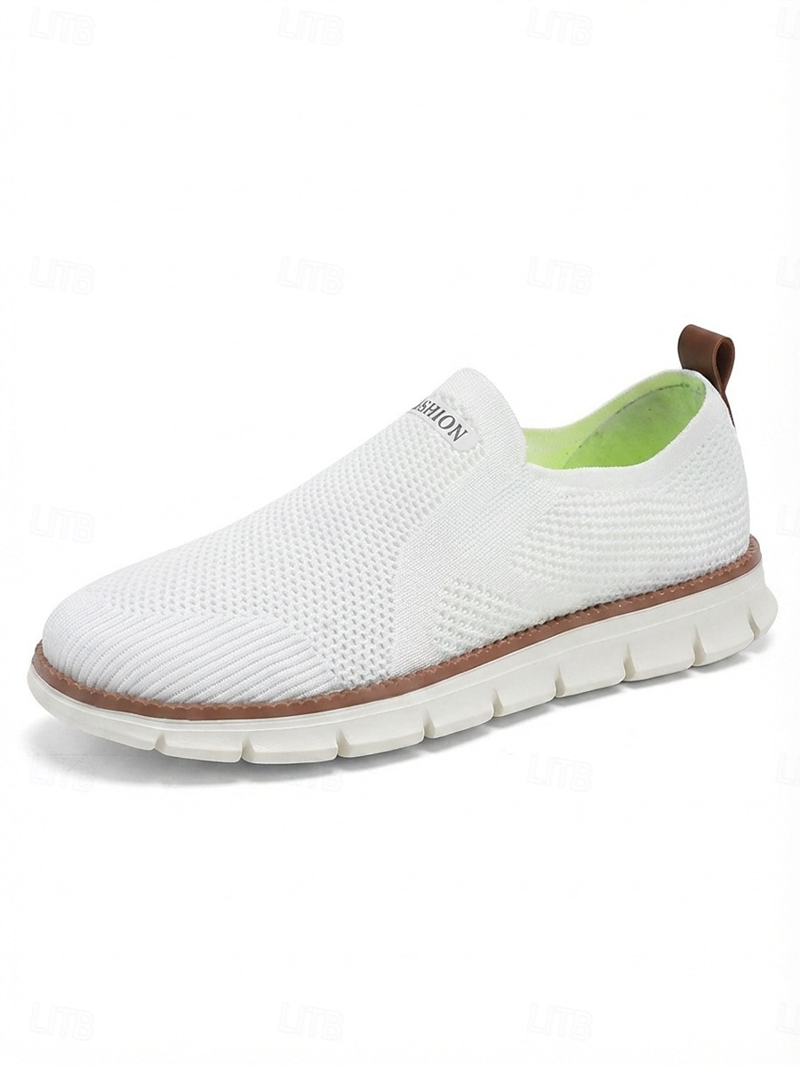 Miesten beigenväriset slip-on-vapaa-ajan kengät, kevyet, hengittävät ja mukavat loaferit, saari- ja risteilytyyli miehille, sopivat lomakohteiden kävelyille, uima-altaan äärellä rentoutumiseen ja kesämatkoille. 2026 - $42.99 –P7
