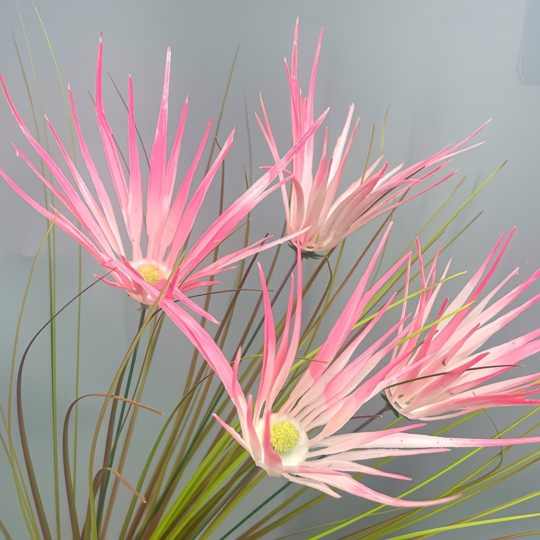 2026年 紫色の造花（模造品）6個 &春にぴったりの屋外用観葉植物 &夏の別荘、オフィス、バルコニー、庭の装飾、ホリデーデコレーション、鮮やかで手入れの簡単なフラワーアレンジメント  コレクション – $19.99 –P8