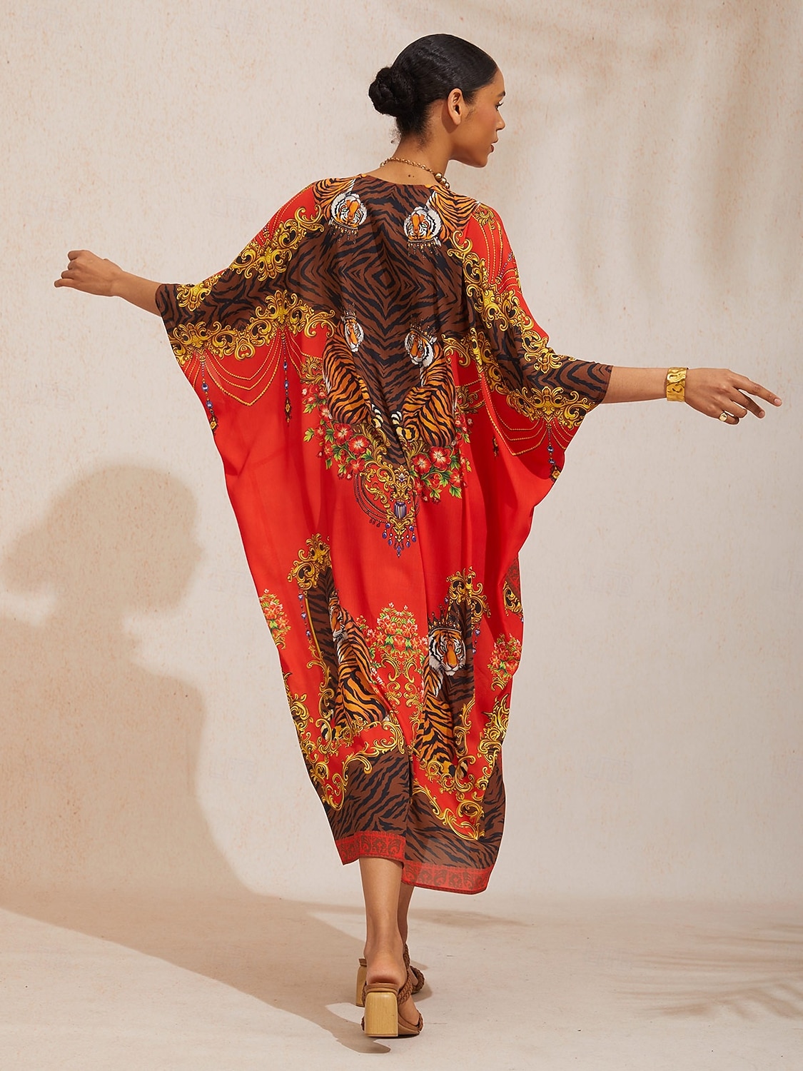 2026年 スカーレットティグレス フラウィーシフォン シャーリングカフタン  コレクション – $113.99 –P2