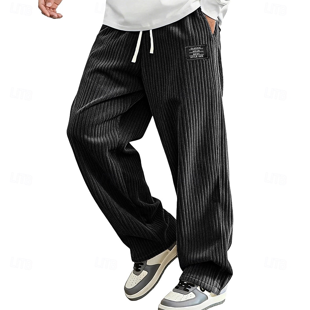 Per uomo Pantaloni Pantaloni in velluto a coste Pantaloni invernali Pantaloni Larghi Coulisse Elastico in vita Tinta unica Comodità Lunghezza intera Quotidiano All'aperto Abbigliamento casual alla del 2026 a $26.99 –P5