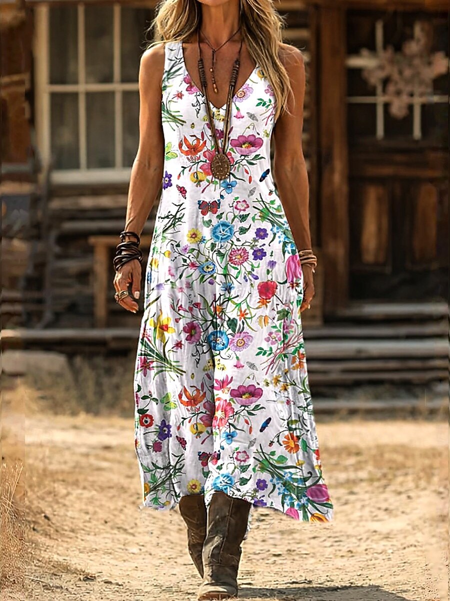 boho chic spring dresses Light Green Boho Dress
