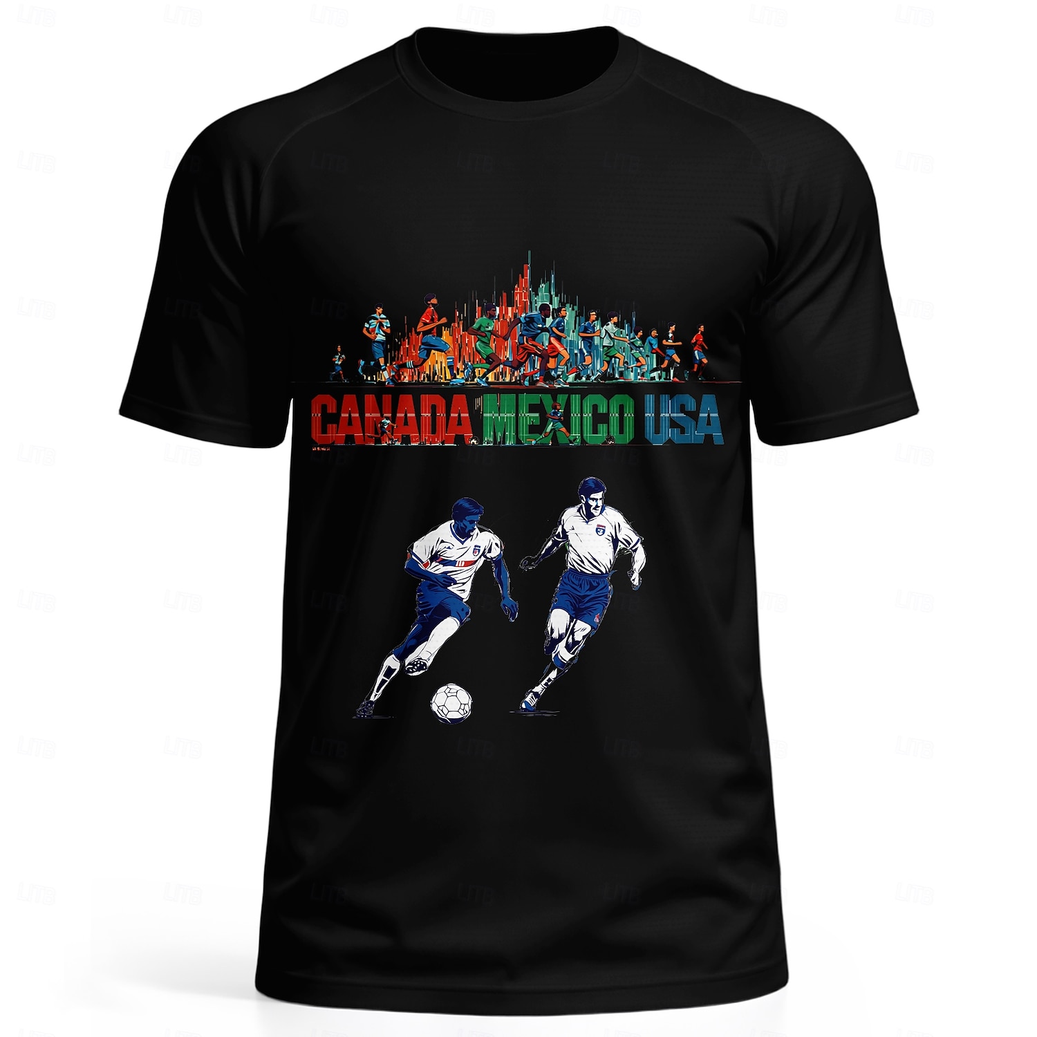 2026年 男性用 幾何学模様 レタード サッカーの夏 グローバルマッチ ランニングトップ ランニングＴシャツ 夏 半袖 UPF 50 速乾性 高通気性 ジム ランニング フィットネス ブラック ホワイト スポーツウェア アクティブウェア  コレクション – $18.99 –P4