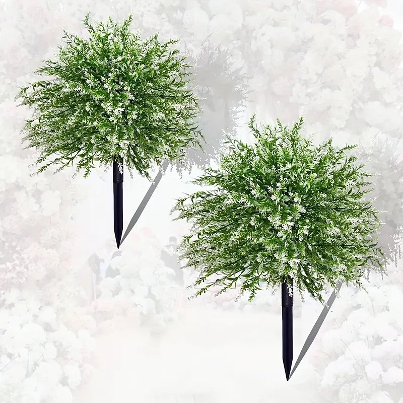 Estaca de lavanda artificial de 20 pulgadas para decoración de exteriores, estacas blancas para jardín. &Césped, plástico resistente que no se decolora, decoración para todas las estaciones. 2026 - $25.99 –P7