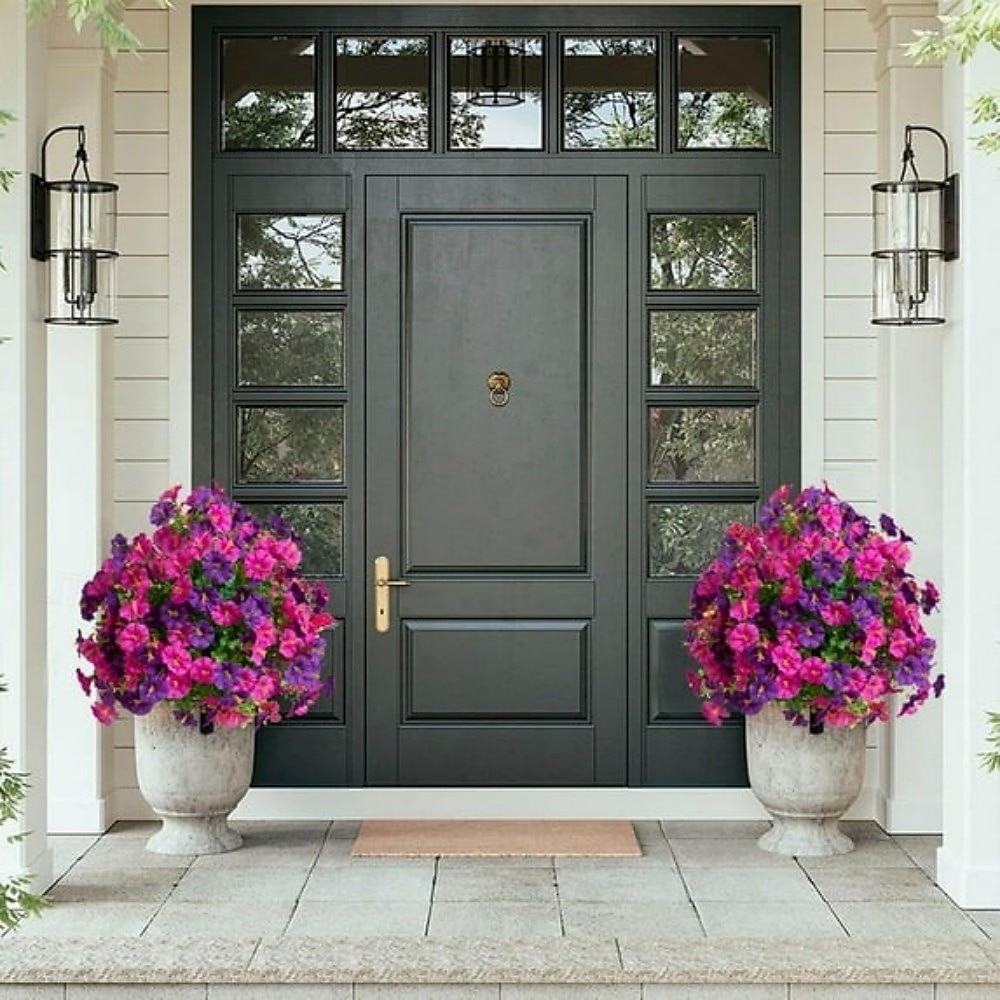 2026年 24インチの人工花支柱、屋外装飾、アサガオ、ツゲ、トピアリー、ボールツリー、マルチカラーの庭用支柱 &芝生、色褪せない丈夫なプラスチック製、オールシーズン装飾  コレクション – $25.99 –P7