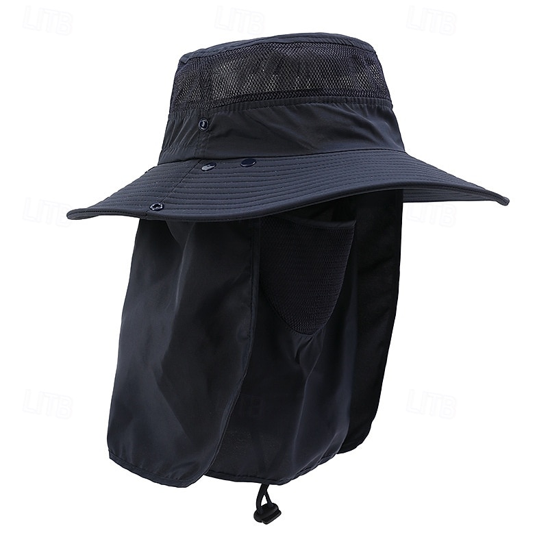 Men's Wide Brim Sun Hat, Summer UV Protection Face Cover Outdoor Hat, Lightweight Breathable Sunshade Cap for Cycling, Hiking, Casual Wear 2026 - $22.99 –P2