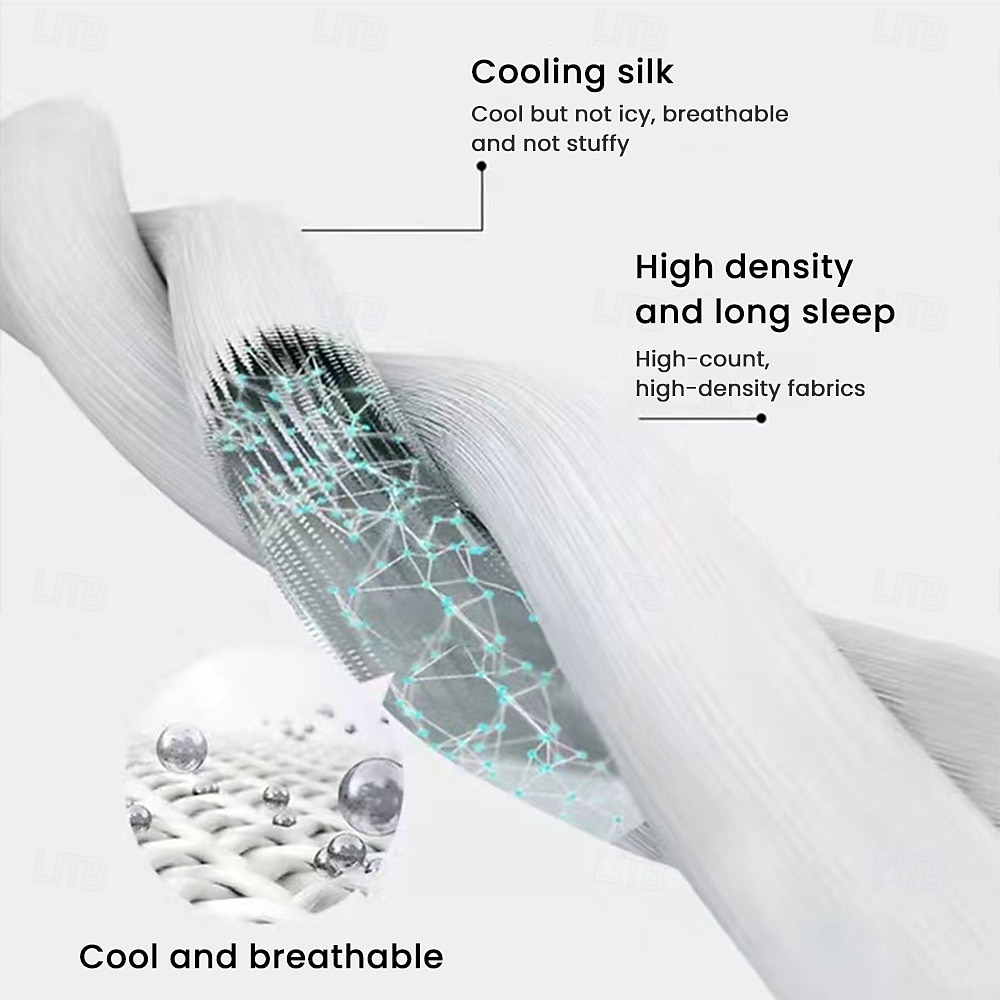 Cooling Pillowcase Quilted Ice Silk Pillow Cover Soft Breathable Bed Pillow Protector for Summer Sleeping 2026 - $8.99 –P6