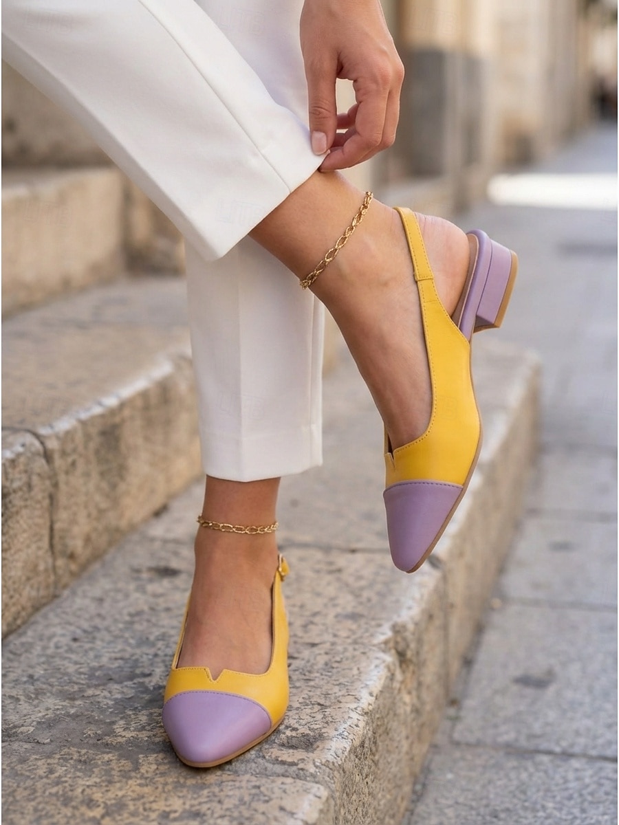 Women's Multicolor  Mid-Heel Shoes – Retro 1950s Vintage Style, Comfortable Daily Work & Office Heels 2026 - $46.99 –P2