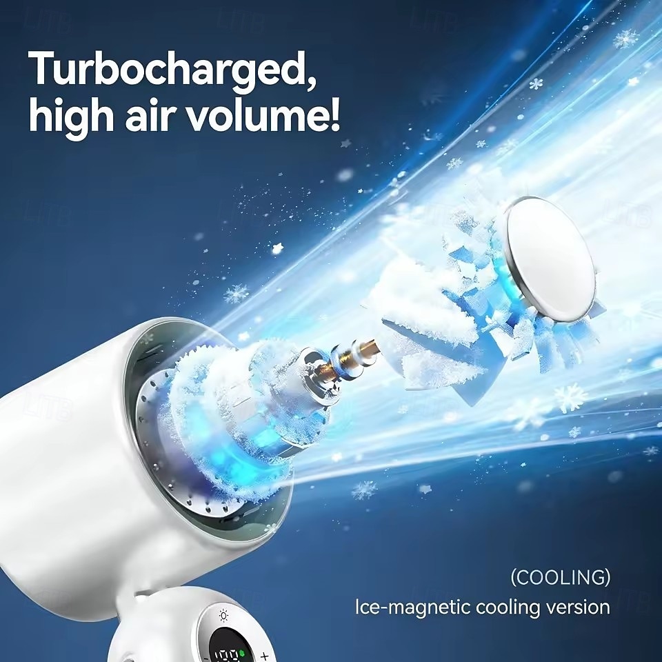 Cold Compress Handheld Fan, 100 Speeds Portable Personal Mini Fan with LED Display, Foldable USB Rechargeable Small Fan for Travel, Sports, Camping, High Velocity Personal Cooling 2026 - $38.99 –P6