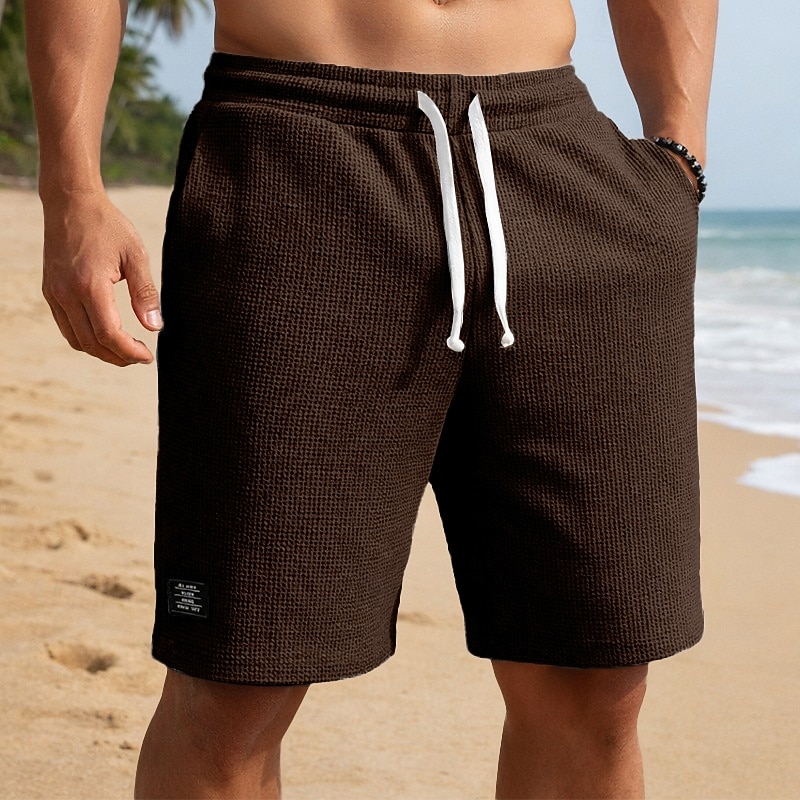 Per uomo Pantaloncini Waffle Shorts Pantaloncini casual Tasca Elastico in vita Testurizzato Semplice Comodità Traspirante Lunghezza al ginocchio Casuale All'aperto Spiaggia Vacanza Moda Blu marino del 2026 a $22.99 –P9