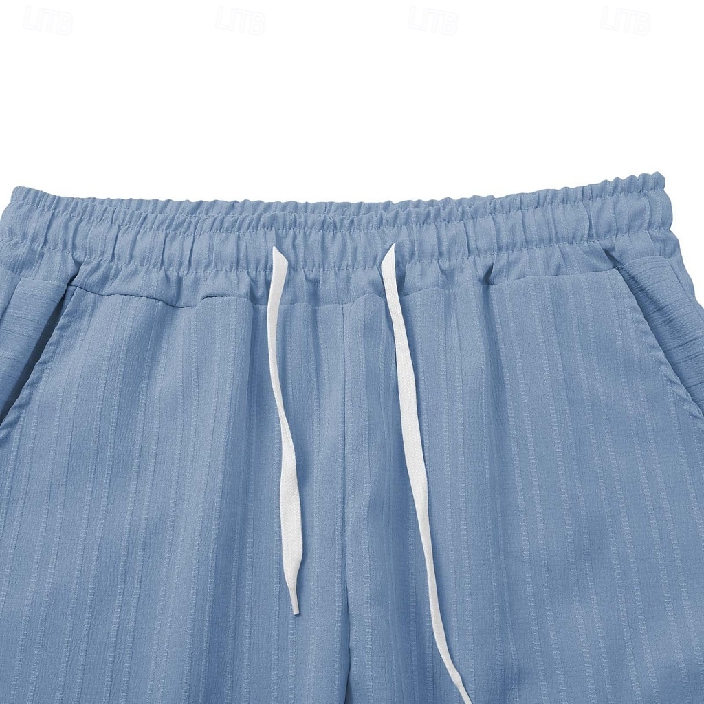 2026年 男性用 スタイル ２個 シャツセット そして ショーツ ビーチショーツ 設定 平織り カジュアル 日常 アウトドア 折襟 半袖 夏 ファッション カジュアル 快適 衣類  コレクション – $39.99 –P17