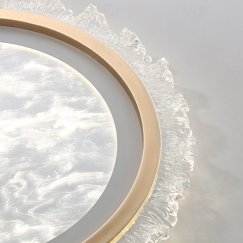 Modern Aluminum Ceiling Lamp, Round Acrylic LED Flush Mount Ceiling Light. Three-Color Dimming, Eye Protection, Round Design Close to Ceiling Fixture, for Bedroom Living Room 2026 - $194.99 –P4
