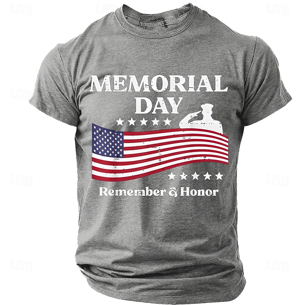 Giorno della memoria Per uomo Gergo divertente Maglietta Manica Corta maglietta Stampa 3D Girocollo Camicia Moda Quotidiano Quotidiano Streetwear Rosso Azzurro cielo Estate Primavera Abbigliamento S del 2026 a $18.99 –P1
