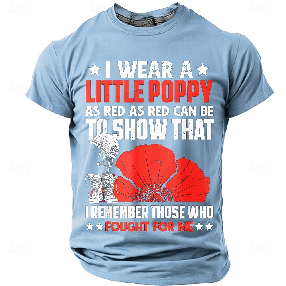 Día de los Caídos Hombre Argot divertido Camiseta Manga Corta Camiseta Impresión 3D Cuello Barco Camisa Moda Diario Diario Calle Azul Piscina Rojo Verano Primavera Ropa S M L XL XXL XXXL 2026 - $18.99 –P11
