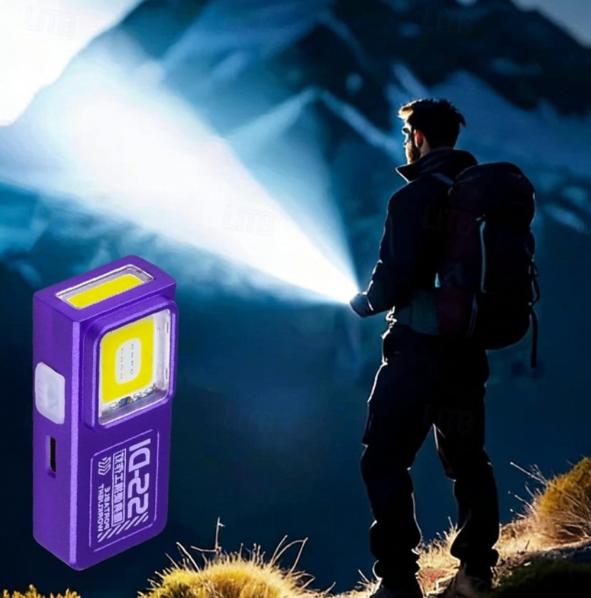 2026年 ミニCOB LED懐中電灯、USB-C充電式、クリップマグネット付きポータブル作業灯、EDCキャンプウォーキングポケットランプ、緊急キャンプホーム用  コレクション – $16.49 –P5