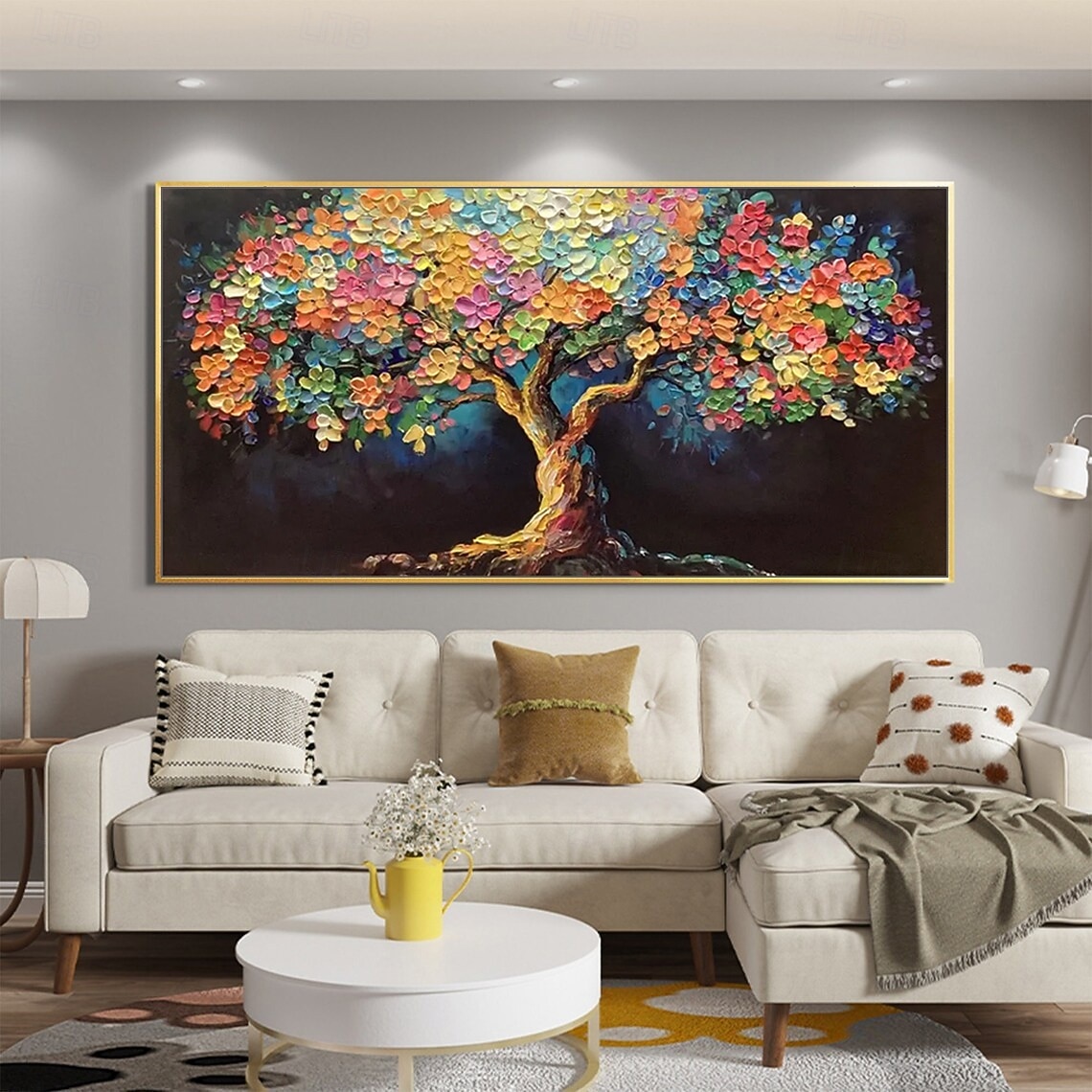 Mintura Handmade Textured Tree Flowers Oil Paintings on Canvas Wall Art Decoration Modern Abstract Pictures For Home Decor Rolled Frameless Unstretched Painting 2026 - $73.99 –P5