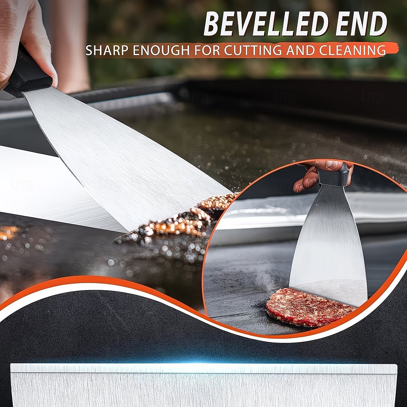 Set de 2 bucăți pentru zdrobirea burgerilor la grătar, set de spatule din oțel inoxidabil cu zdrobitor mare pentru burgeri, presă pentru burgeri și spatulă pentru grătar, ideal pentru gătit în aer 2026 - $15.99 –P6
