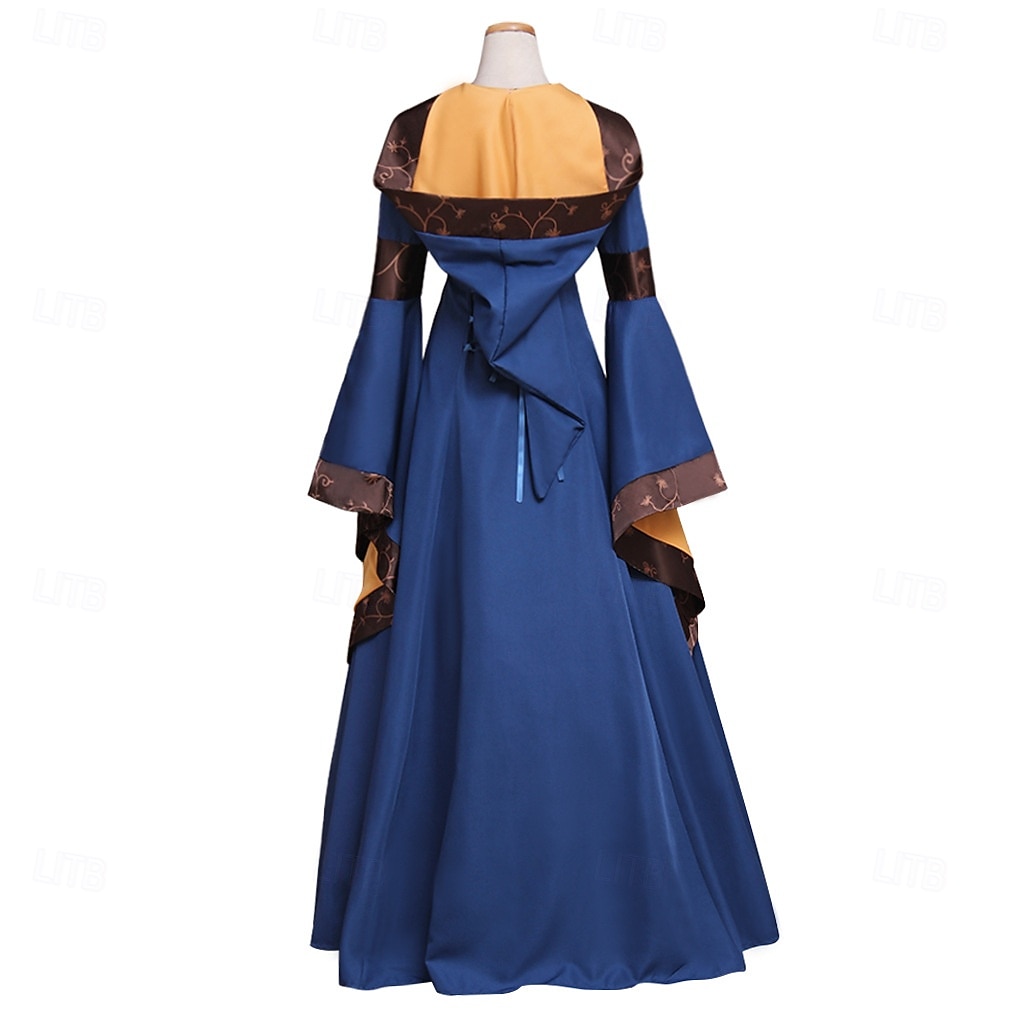 ancien Médiéval Renaissance Longueur au sol Robe Manches longues Sorcière Col carré Déguisement Femmes Fantaisie Halloween Carnaval Foire de la Renaissance LARP Adultes Robe Printemps de 2026 ? $64.99 –P5