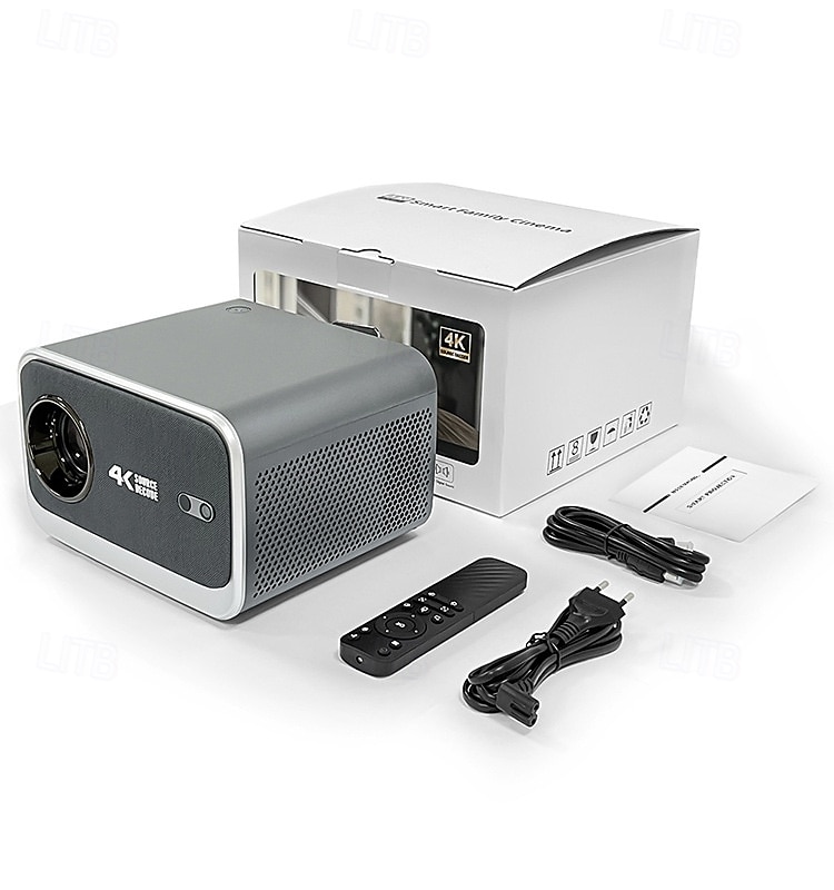 Projetor inteligente 4K com Android 13, projetor nativo para home theater com resolução 1080p e foco automático. &Correção trapezoidal automática, Wi-Fi 6, Bluetooth 5.4, chip Amlogic T950S, projetor de 2026 por $286.49 –P1