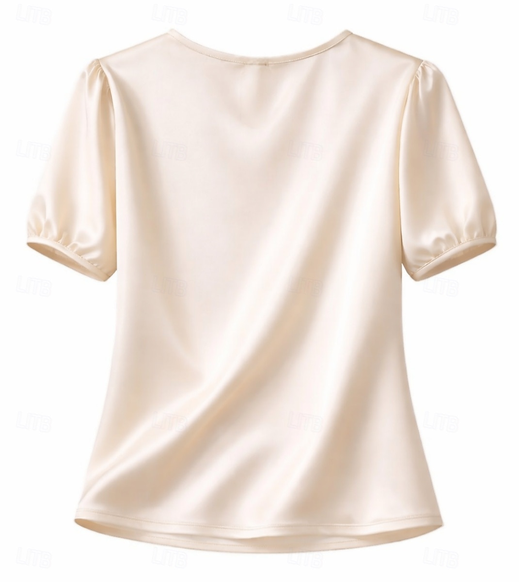 Per donna Top in raso Maglietta Tinta unica Elegante Casual Manica Corta Girocollo Top Regolari Quotidiano Uscire Nero Rosa Rosso Verde Albicocca Estate Primavera del 2026 a $21.99 –P6