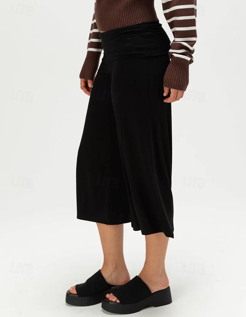 Mujer Pantalones Capri Leggings cómodos Vacaciones Básico Medio corto Alta cintura Comodidad Alta elasticidad Diario Negro Gris Verano Primavera Holgado 2026 - $25.99 –P6