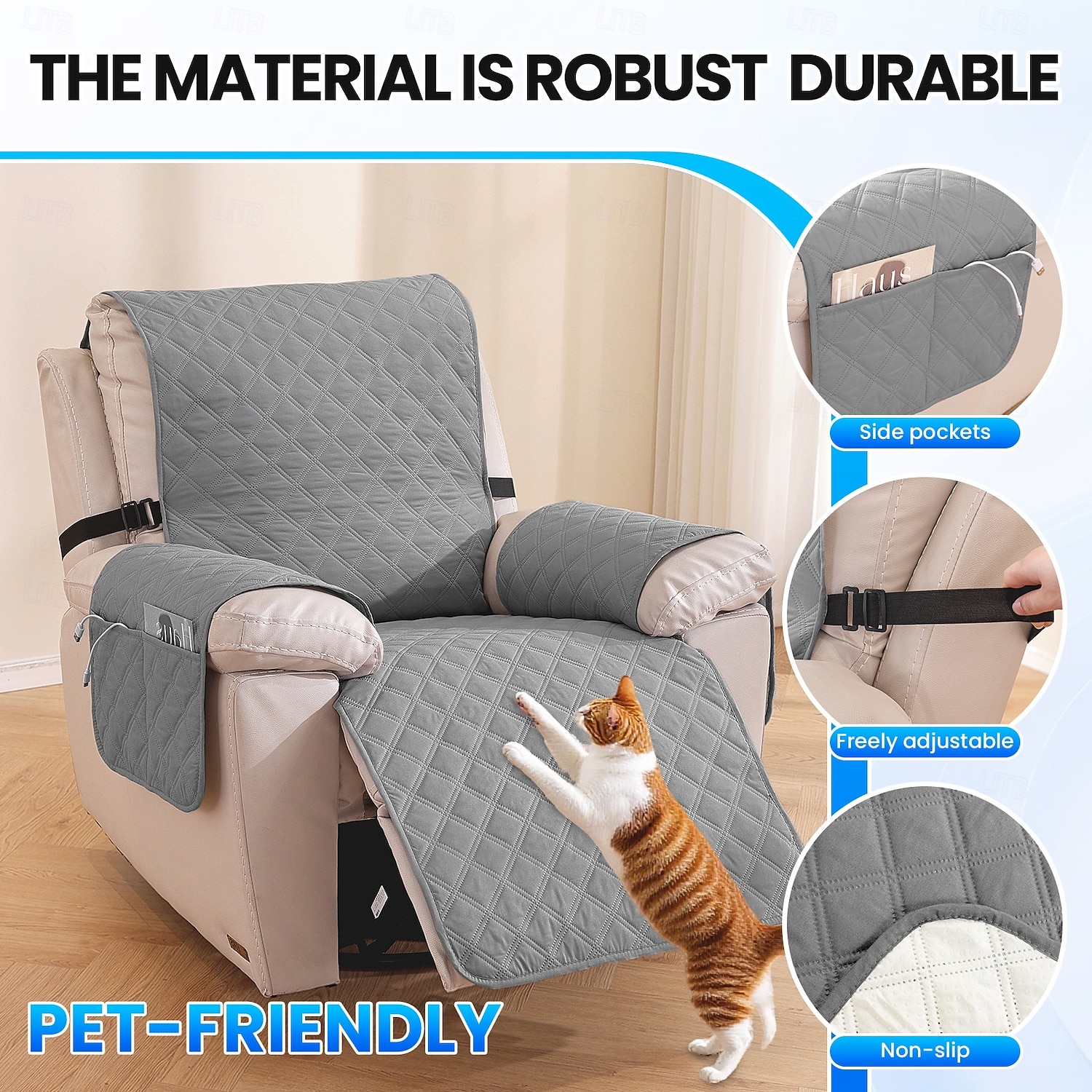 Einfacher, passgenauer Sofabezug für Relaxsessel, wasserdicht, rutschfest und haustierfreundlich, fleckenabweisend und strapazierfähig – ideal für Hunde und Katzen, ganzjährig verwendbar im 2026 - $36.99 –P12