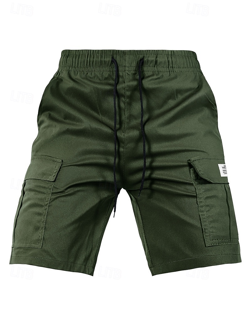 Men's Tactical Cargo Cargo Shorts Shorts Casual Shorts Drawstring Pocket Elastic Waist Plain Comfort Breathable Knee Length Casual Daily Outdoor Vacation Fashion Blue Black Micro-elastic 2026 - $24.99 –P7