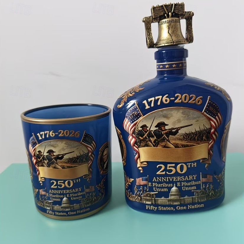 Conjunto de 2 copos de uísque ovais comemorativos do 250º aniversário, reutilizáveis e versáteis, perfeitos para celebrações como o 4 de julho, ideais para presentear idosos, amigos e entes queridos. de 2026 por $35.99 –P3