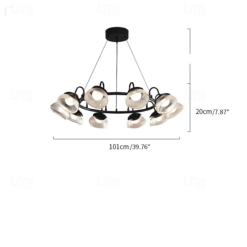 Modern Crystal Chandelier Ring Design Pendant Lights Hanging Lamps Ceiling Light Fixture Indoor Lighting Creative Main Light Luxury Dining Room Bedroom Light Living Room 110-240V 2026 - $215.99 –P9
