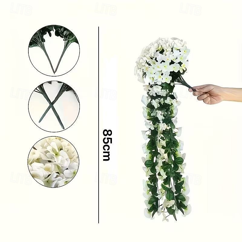 2 flori artificiale suspendate rezistente la UV, plante violete multifuncționale din plastic pentru decorare interioară/exterioară, perfecte pentru Ziua Îndrăgostiților, Paște, Ziua Mamei, Ziua 2026 - $19.49 –P2