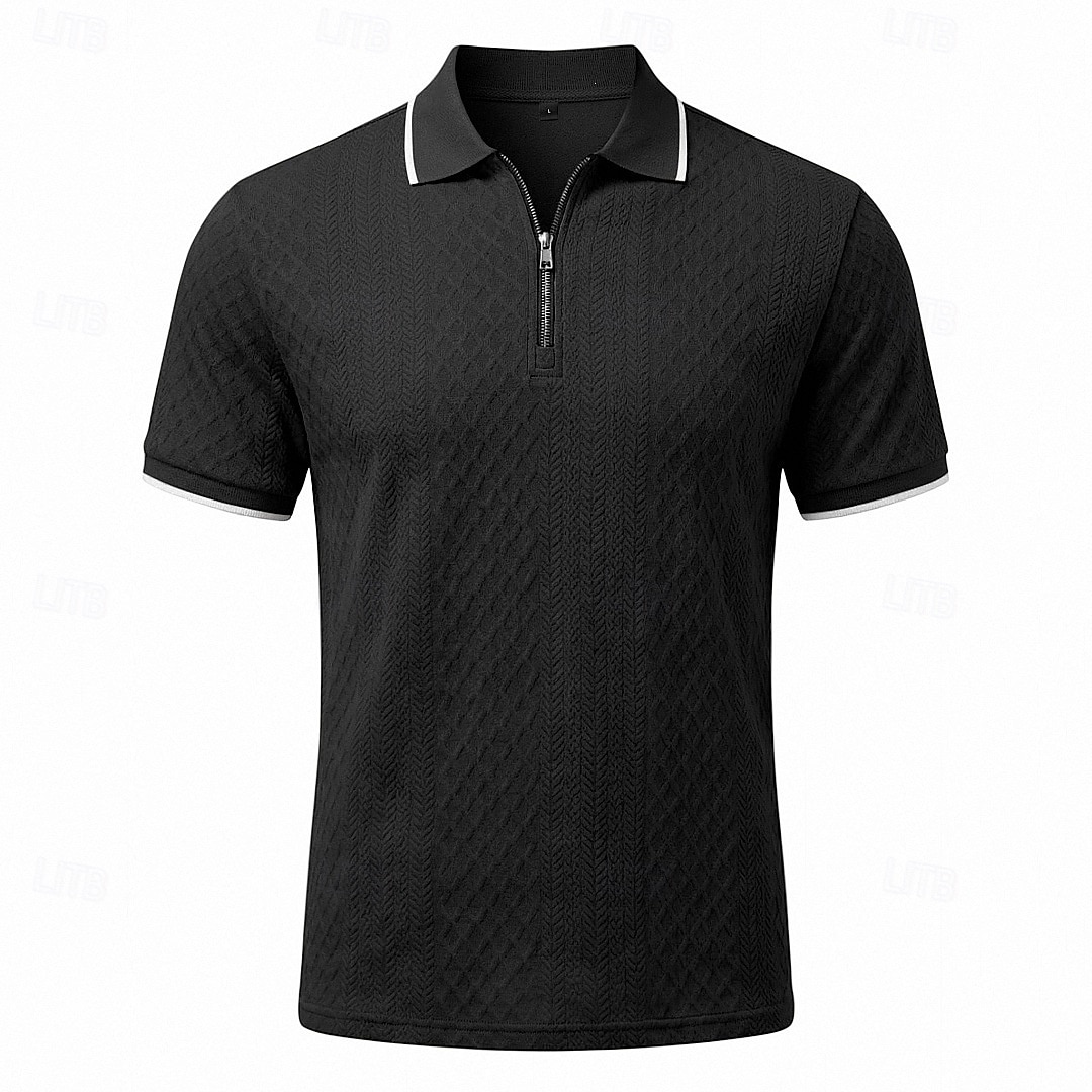 Miesten Polo Poolopaidat Kausaliteetti Katu Kauluskäänne Lyhythihainen Perus Moderni Geometrinen Tavallinen Kevyt Napit Kesä Kevät Loose Fit Musta Valkoinen Viini Laivaston sininen Tumman vihreä Khaki 2026 - $22.99 –P3