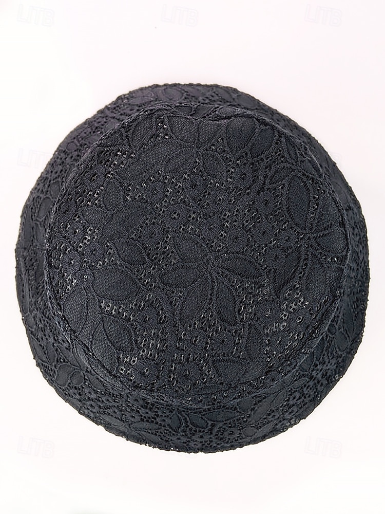 Dámský bohémský krajkový klobouk, prodyšný polyesterový skládací sluneční klobouk v černé a bílé barvě pro dovolenou na pláži, každodenní nošení na volný čas, cestování a letní styling. 2026 - $11.99 –P7