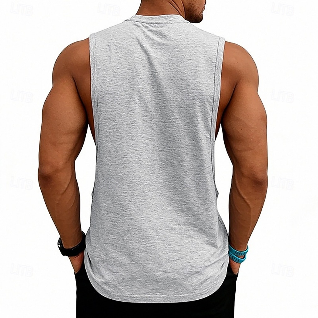 Hombre Camiseta sin mangas Chaleco Camisetas Interiores Camisa sin mangas Sin Mangas Escote Redondo Verano Primavera Plano Moda Deportivo Clásico Puro Casual Gimnasia Calle Negro Blanco Rosa Camiseta 2026 - $13.49 –P10