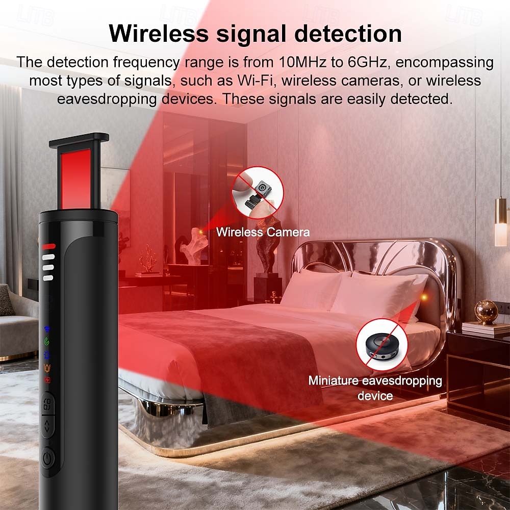 Detektor skryté kamery s infračervenou noční detekcí, vyhledávač štěnic, skener RF signálu pro bezdrátové audio štěnice, GPS tracker detektor pro cesty, hotel &zabezpečení soukromí airbnb 2026 - $38.99 –P2