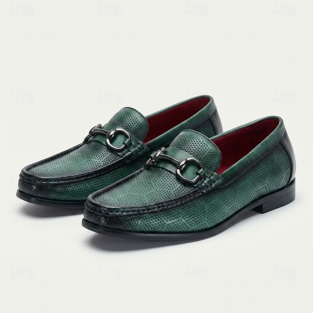 Mocassins masculinos de couro amarelo com fivela de metal, couro bovino de alta qualidade, sapatos sociais elegantes e casuais para homens, ideais para o escritório, eventos sociais e momentos de lazer. de 2026 por $94.99 –P9
