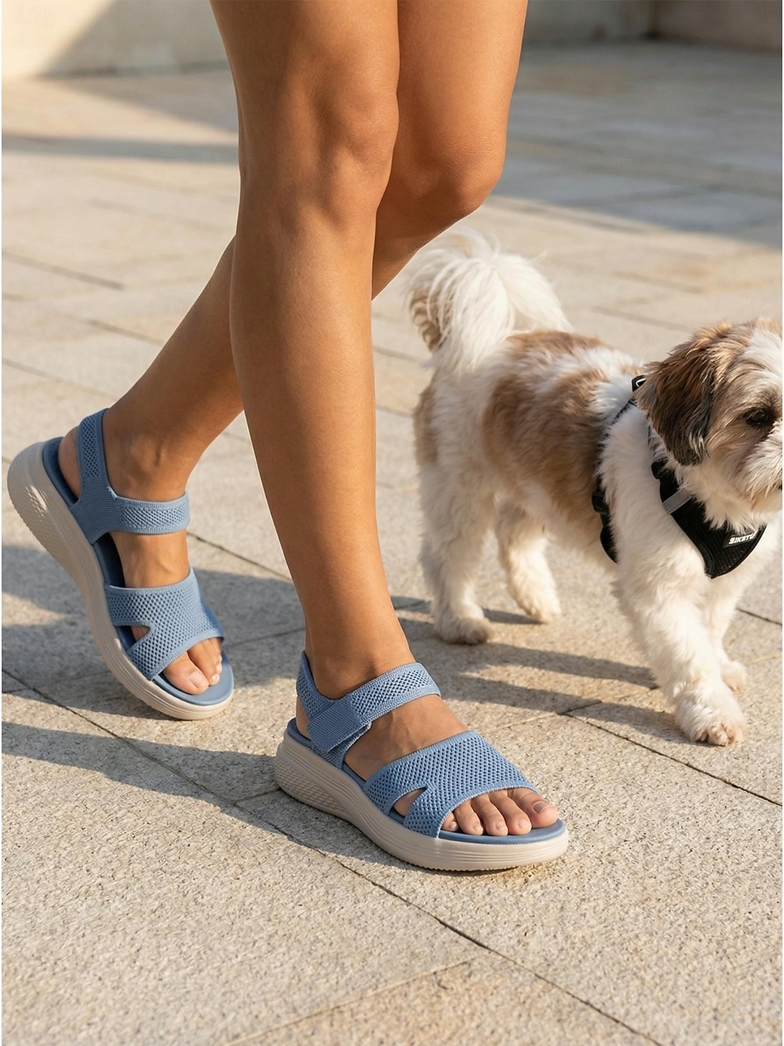 Blaue Damen-Strick-Sportsandalen mit Fußgewölbeunterstützung – atmungsaktive, leichte Komfortsandalen für sommerliche Spaziergänge, Reisen und Strandbesuche &Alltagskleidung 2026 - $42.99 –P3