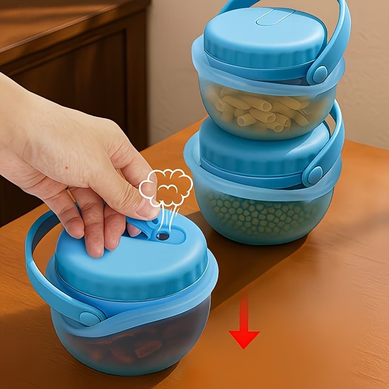 Seau et sac de conservation des aliments en silicone de 500/1000/1500 ml, organisateur alimentaire adapté au réfrigérateur pour les céréales, les légumes, la viande et les ingrédients de cuisine, de 2026 ? $16.99 –P2