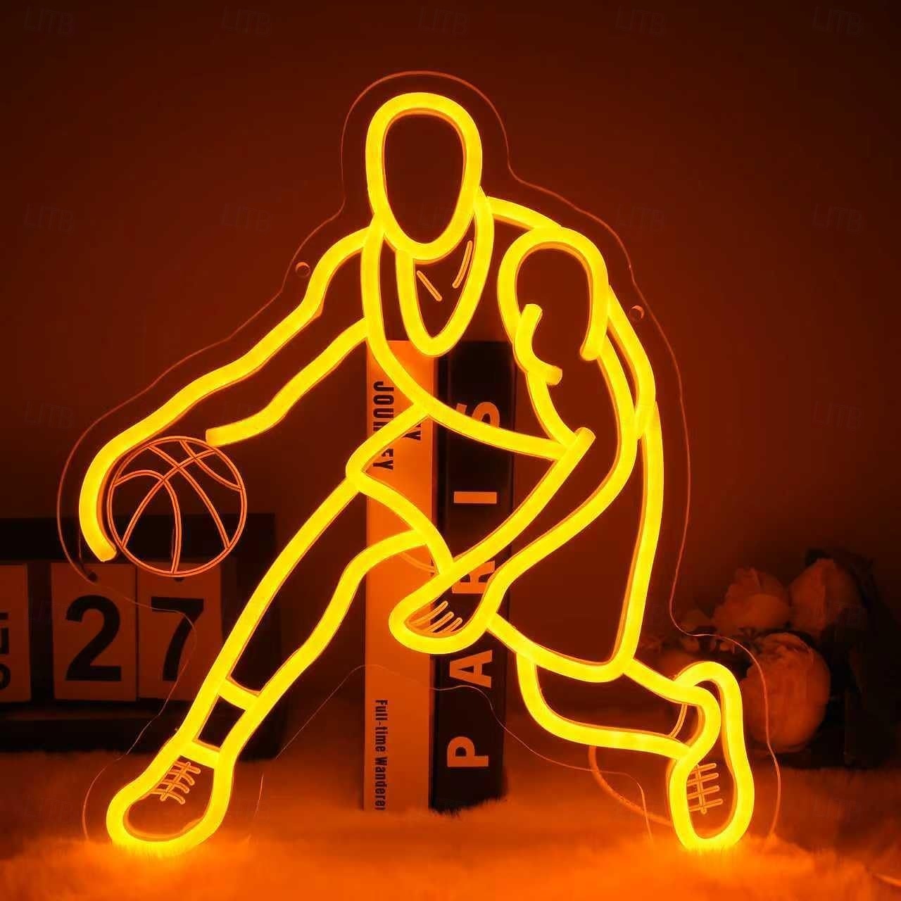 Basketball Neon LED Wall Light, USB Powered Adjustable Brightness, Indoor Bedroom, Gaming Room, Game Room, Esports Room, Man Cave, Kids Room, Teen Boys, Basketball Fans, Birthday, Holiday, Party, Home 2026 - $35.99 –P7