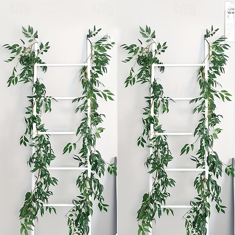 2/4 buc ghirlandă artificială din frunze de salcie verde, plante suspendate din plastic lungi de 2 m cu frunze detașabile, decor realist din iederă artificială pentru nuntă, logodnă, petrecere, casă, 2026 - $36.99 –P1