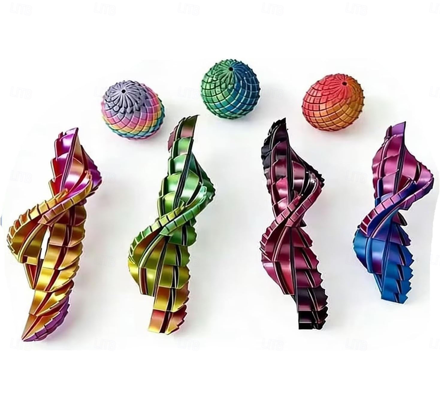 بيضة تململ مطبوعة بتقنية ثلاثية الأبعاد، لعبة انزلاقية لتخفيف التوتر، بيضة تململ ملتوية لعيد الفصح للبالغين، ألعاب تململ صغيرة منزلقة لحشو سلال عيد الفصح، أحجية دوارة لتخفيف التوتر 2026 - $9.99 –P5