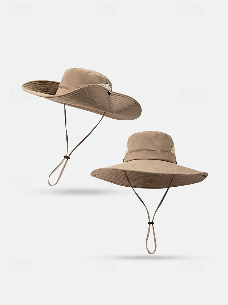 Chapeau de soleil imperméable pour homme en polyester à large bord, pliable et multicolore, idéal pour la pêche, la randonnée, les vacances à la plage, le camping, le trekking et les voyages décontractés. de 2026 ? $14.99 –P13