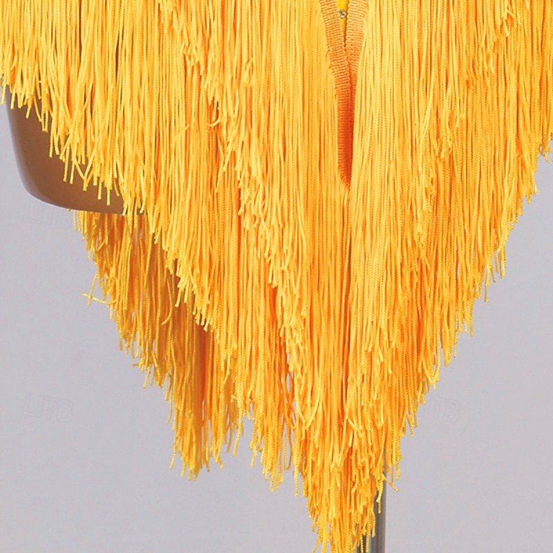 tánc salsa latin tánc ruha strassz bojt női teljesítmény edzés hosszú ujjú magas spandex tüll 2026 - $206.39 –P6