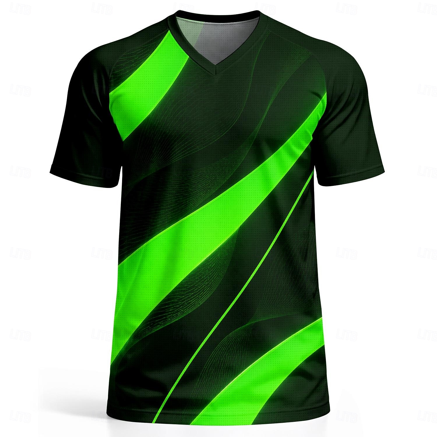 Herr Abstrakt Fotbollssommar Global matchning Tröjor T-shirt för jogging Sommar Färgblock Kortärmad UPF 50 Snabb tork Andningsfunktion casual Löpning Joggning Kondition Blå Gul Purpur Sportkläder 2026 - $18.99 –P1