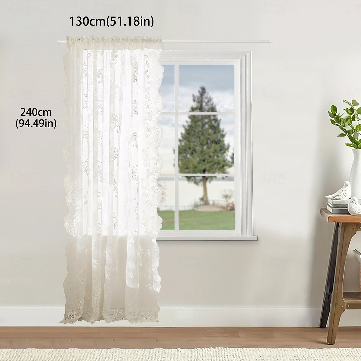 White Lace Sheer Curtains Floral Embroidered Window Curtain Panels Light Filtering Rod Pocket Vintage Sheer Drapes for Bedroom Living Room Farmhouse Decor 2026 - $18.99 –P4