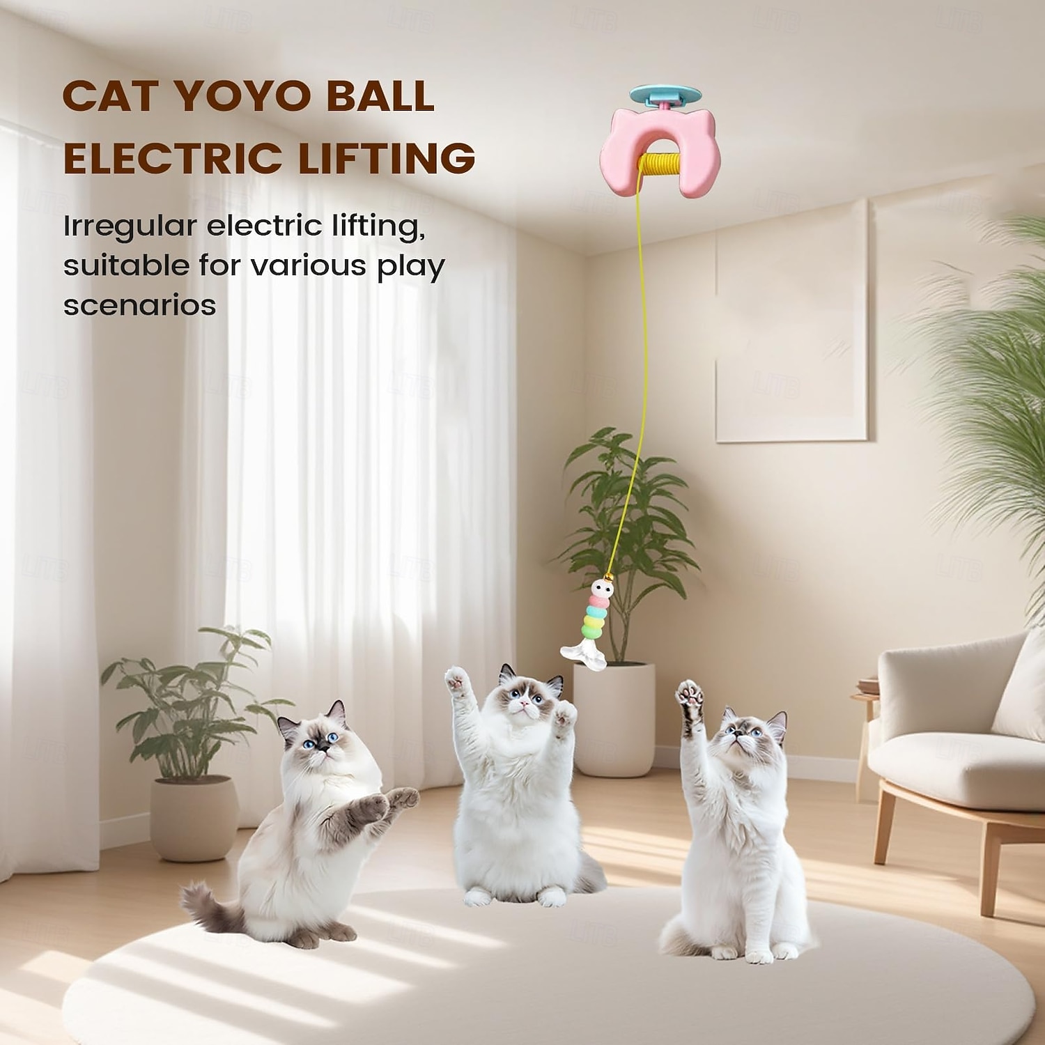 Giocattolo elettrico per gatti | Gioco interattivo elettrico per animali domestici - Giocattolo per gattini con sensore di movimento, per esercizio fisico, allenamento, arricchimento, sollievo dalla del 2026 a $13.99 –P11