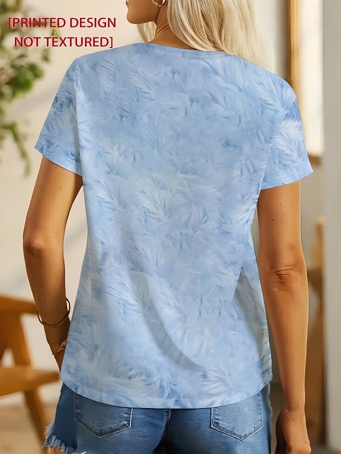 Pasqua Per donna Maglietta Stampato Grafico Animale Cartoni animati Moda Elegante Classico Manica Corta Girocollo Top Regolari Casuale Quotidiano Weekend Blu Verde chiaro Arancione Estate Primavera del 2026 a $21.99 –P4